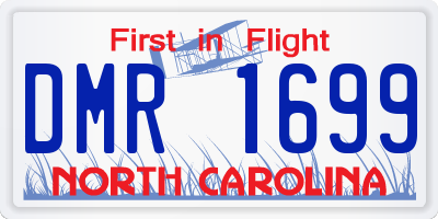 NC license plate DMR1699