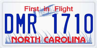 NC license plate DMR1710