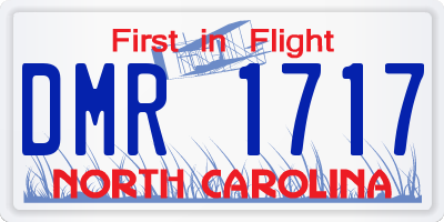 NC license plate DMR1717