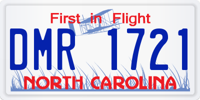 NC license plate DMR1721