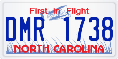 NC license plate DMR1738