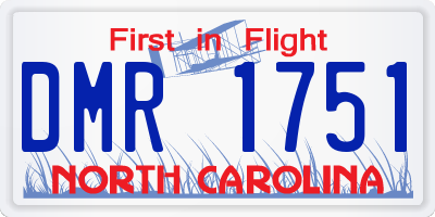 NC license plate DMR1751