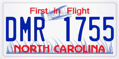 NC license plate DMR1755