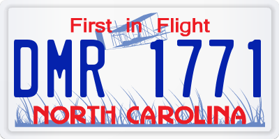 NC license plate DMR1771
