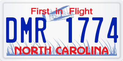 NC license plate DMR1774