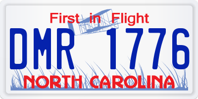 NC license plate DMR1776