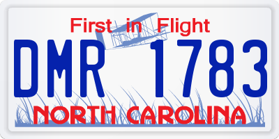 NC license plate DMR1783