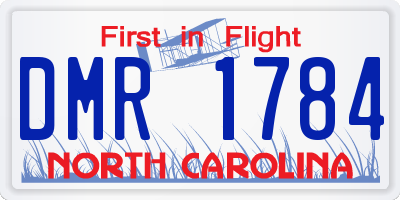NC license plate DMR1784