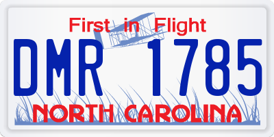 NC license plate DMR1785