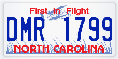 NC license plate DMR1799