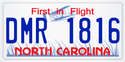 NC license plate DMR1816