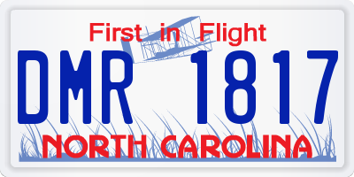 NC license plate DMR1817