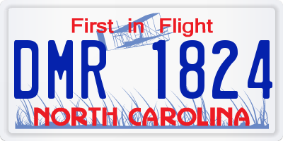 NC license plate DMR1824