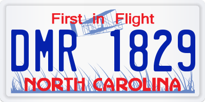 NC license plate DMR1829