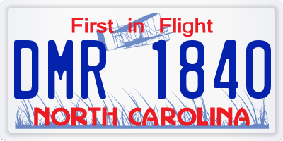 NC license plate DMR1840