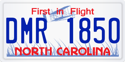 NC license plate DMR1850