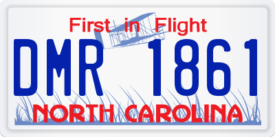 NC license plate DMR1861