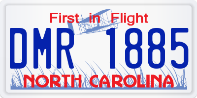 NC license plate DMR1885