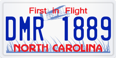 NC license plate DMR1889