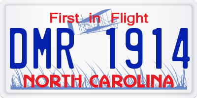 NC license plate DMR1914