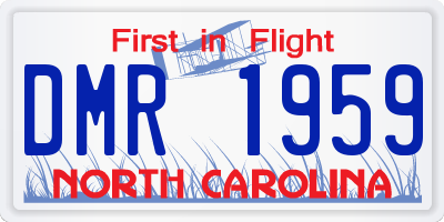 NC license plate DMR1959