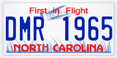 NC license plate DMR1965