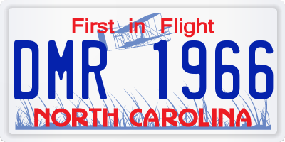NC license plate DMR1966