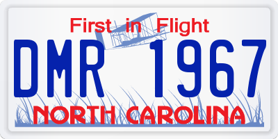NC license plate DMR1967