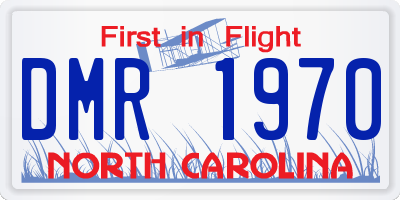 NC license plate DMR1970