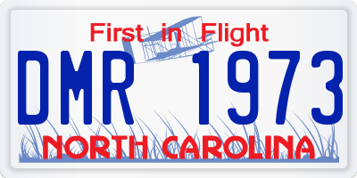 NC license plate DMR1973