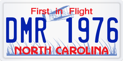 NC license plate DMR1976