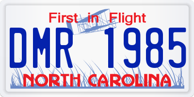 NC license plate DMR1985