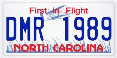NC license plate DMR1989