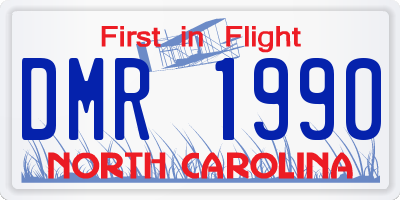 NC license plate DMR1990