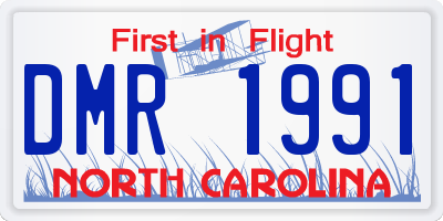 NC license plate DMR1991