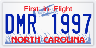 NC license plate DMR1997