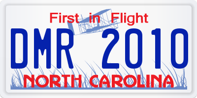 NC license plate DMR2010