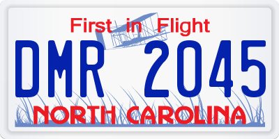 NC license plate DMR2045