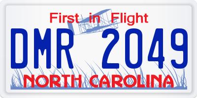 NC license plate DMR2049