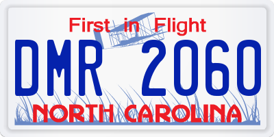 NC license plate DMR2060