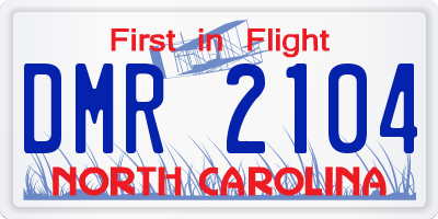 NC license plate DMR2104