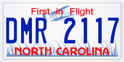 NC license plate DMR2117