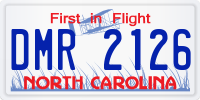 NC license plate DMR2126