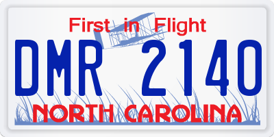 NC license plate DMR2140