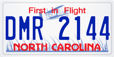 NC license plate DMR2144