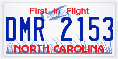 NC license plate DMR2153