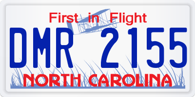 NC license plate DMR2155
