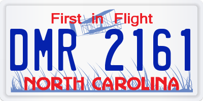 NC license plate DMR2161