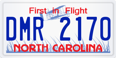 NC license plate DMR2170