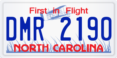 NC license plate DMR2190